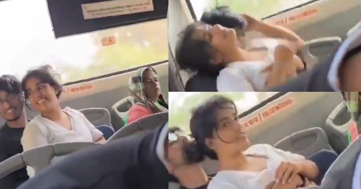 Bus Became Bedroom! Obscene Couple Started Having Sex On The Highway