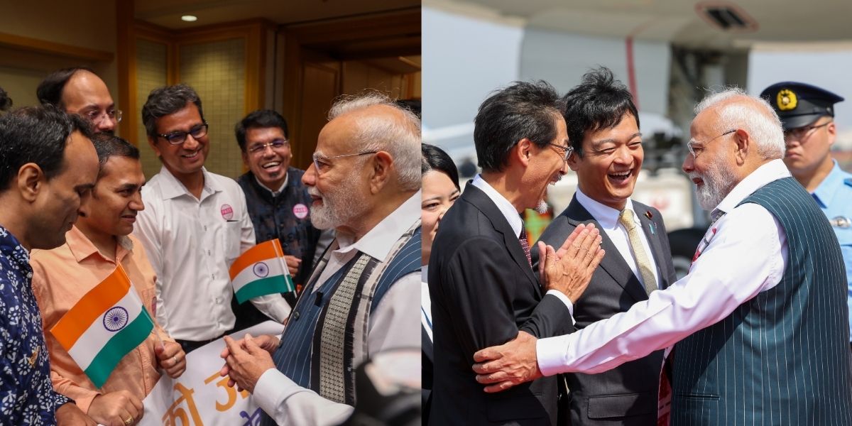 Pm-Modi-Welcome-Modi-Echoed-At-Tokyo-Airport-Prime-Minister-Received-A-Rousing-Welcome-In-Japan