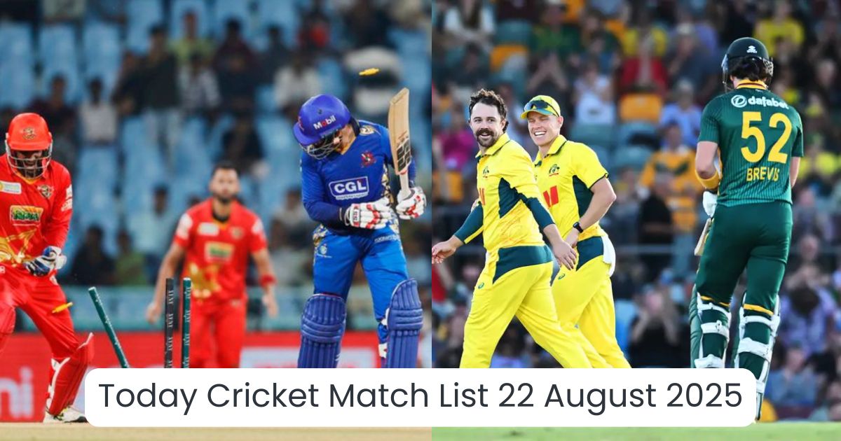 Aus Vs Sa : Today'S Cricket Match List, August 22, 2025: From Dpl To Odis, Know About All The Major Matches On August 22.