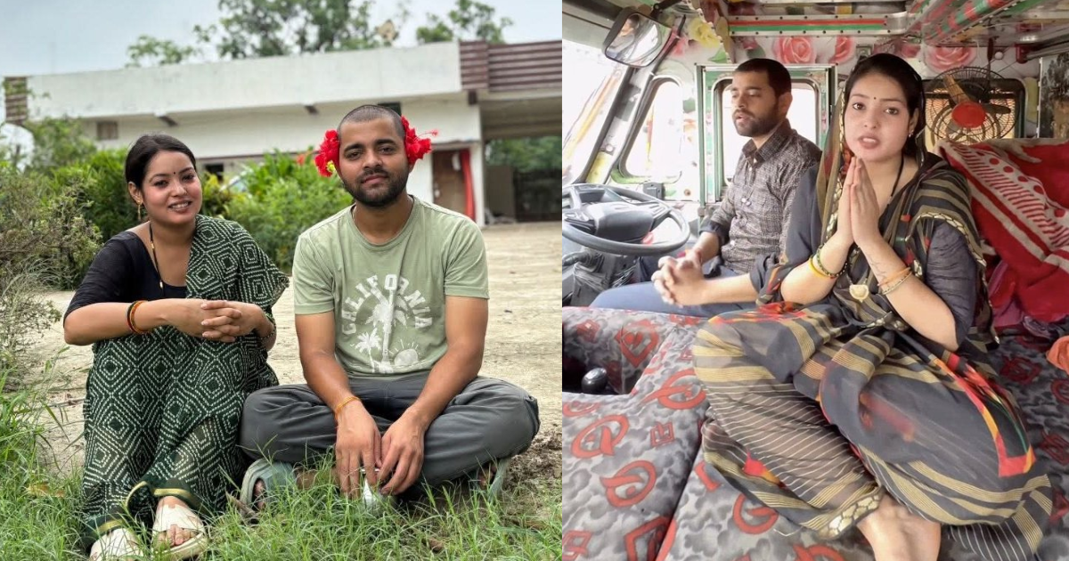 Msc-Bsc-Pass-Couple-Left-The-9-To-5-Race-Now-Earning-Lakhs-By-Truck-Driving-Together