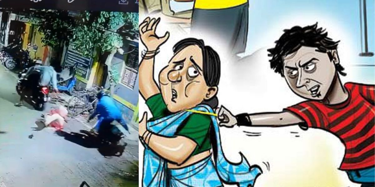 60-Year-Old Woman Chain Snatching During Navratri